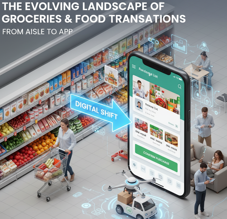 The Evolving Landscape of Groceries & Food Transactions: From Aisle to App The Evolving Landscape of Groceries & Food Transactions: From Aisle to App