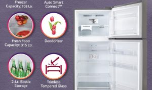 LG Smart Inverter Double Door Refrigerator with Energy Saving Technology