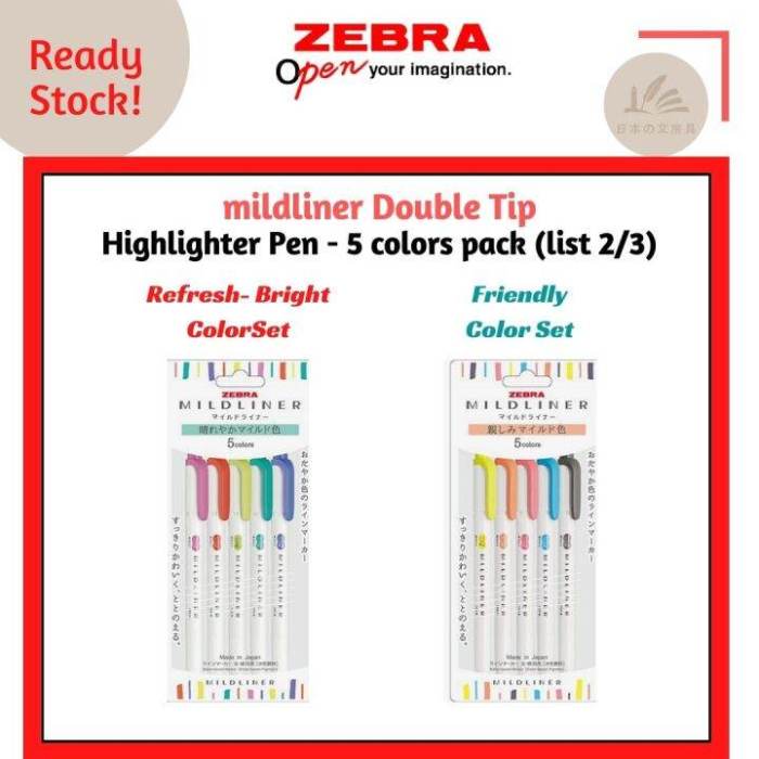 Zebra Mildliner Highlighter Creative Color Set Unleashed