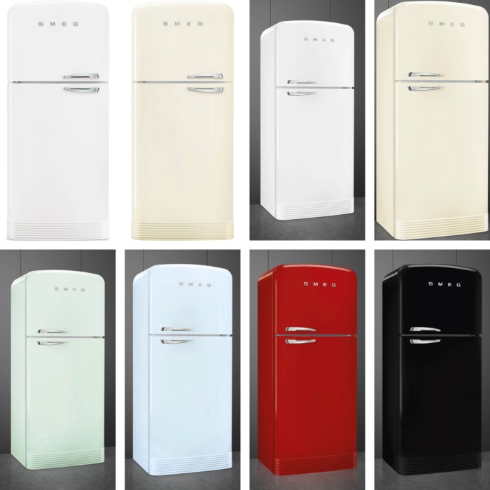 SMEG Retro Refrigerator - BFJ DESIGN Smeg Retro Style Refrigerator with Vintage Design