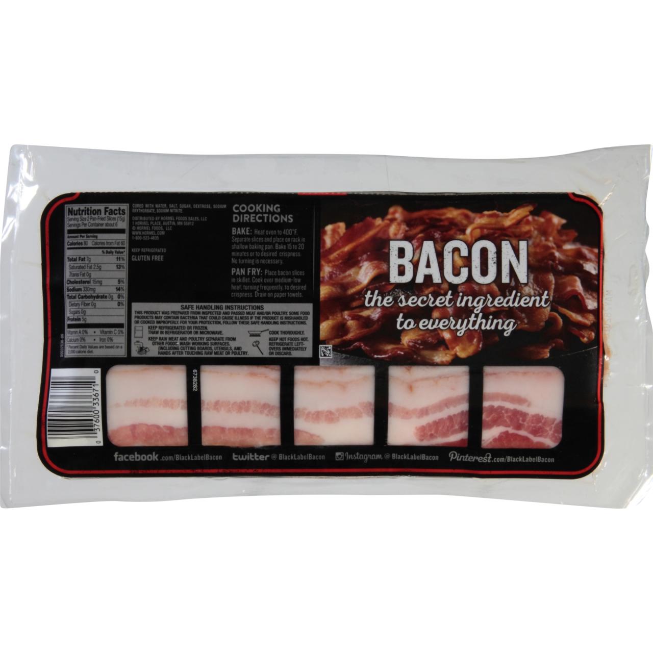 HORMEL BLACK LABEL Original Bacon, 16 Ounce 16 oz | Shipt Hormel Black Label Bacon Original Guide